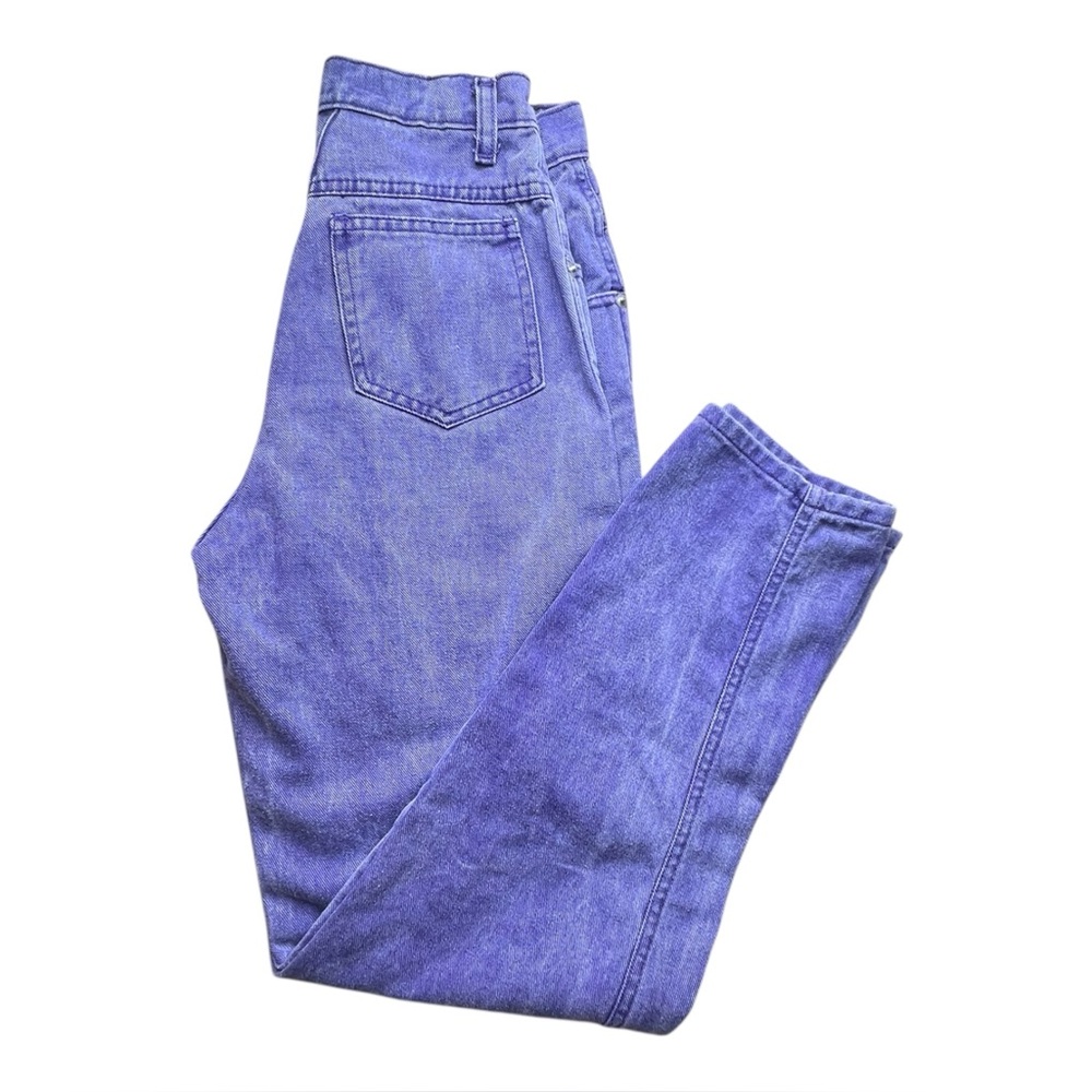 Denim Republic Jeans 80s Vintage Kids Purple High Waist Jeans Sz 12
